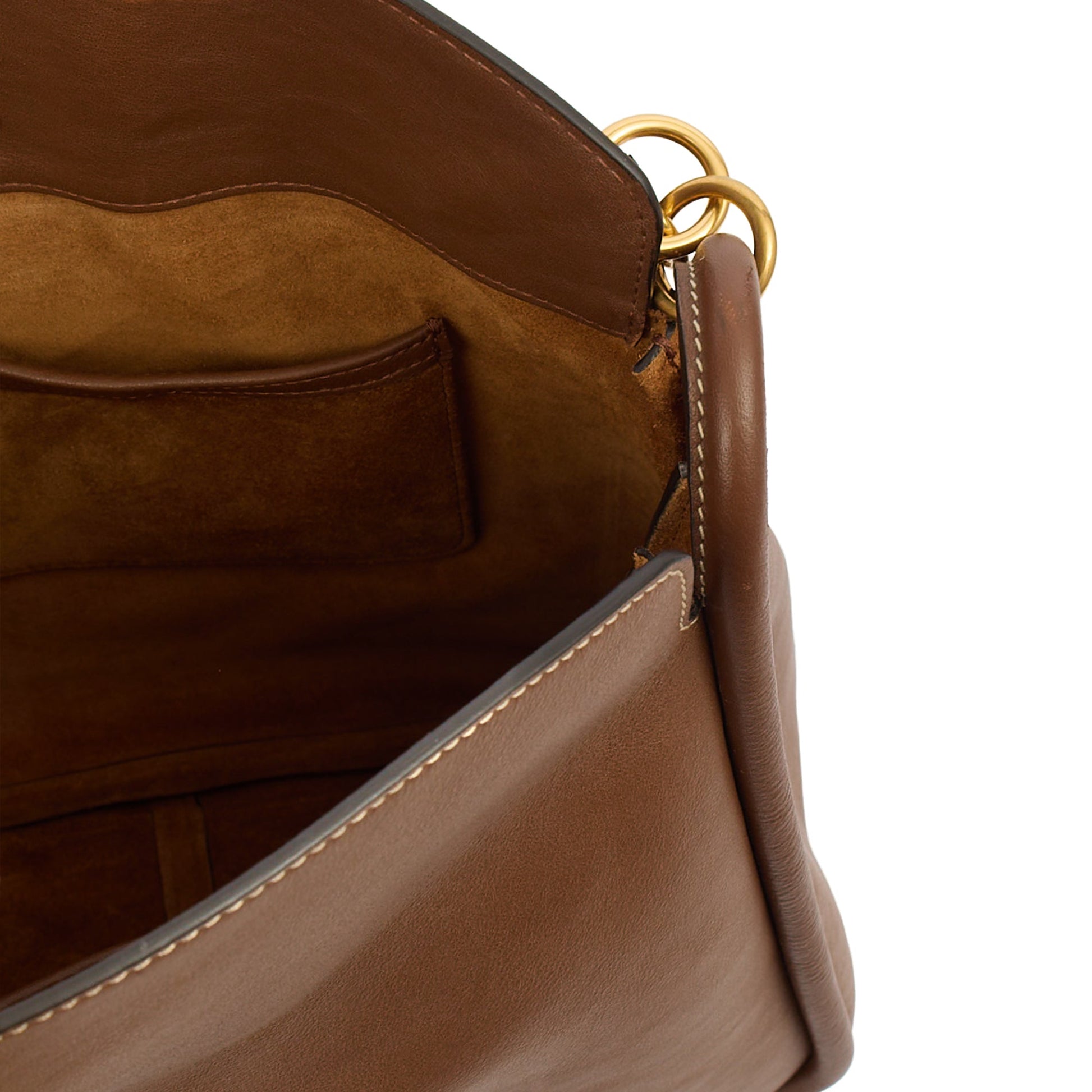 Mulberry Top Handle Leighton in Brown, Calfskin Leather — Lifestyle View