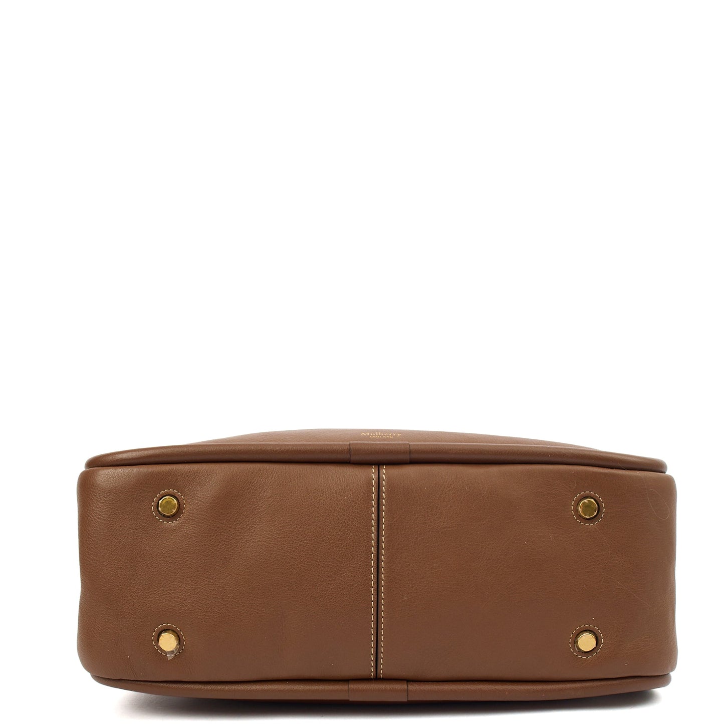 Mulberry Top Handle Leighton in Brown, Calfskin Leather — Detail View