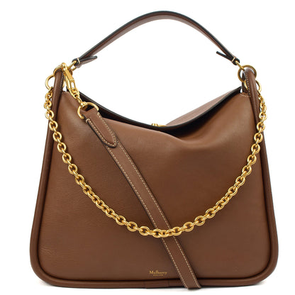 Mulberry Top Handle Leighton in Brown, Calfskin Leather — Front View