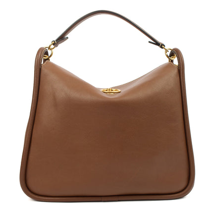Mulberry Top Handle Leighton in Brown, Calfskin Leather — Top View