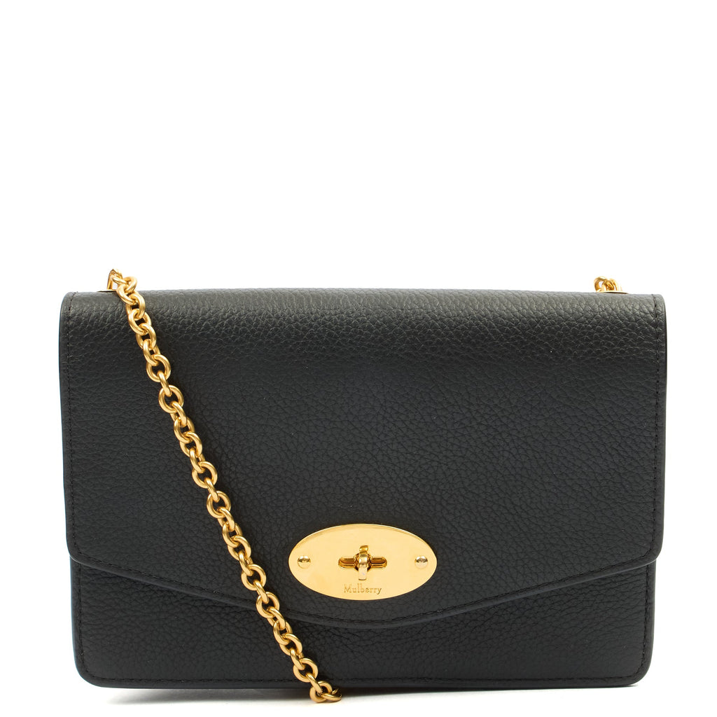 Mulberry Cross Body Darley in Black Forest, Calfskin Leather — Front View