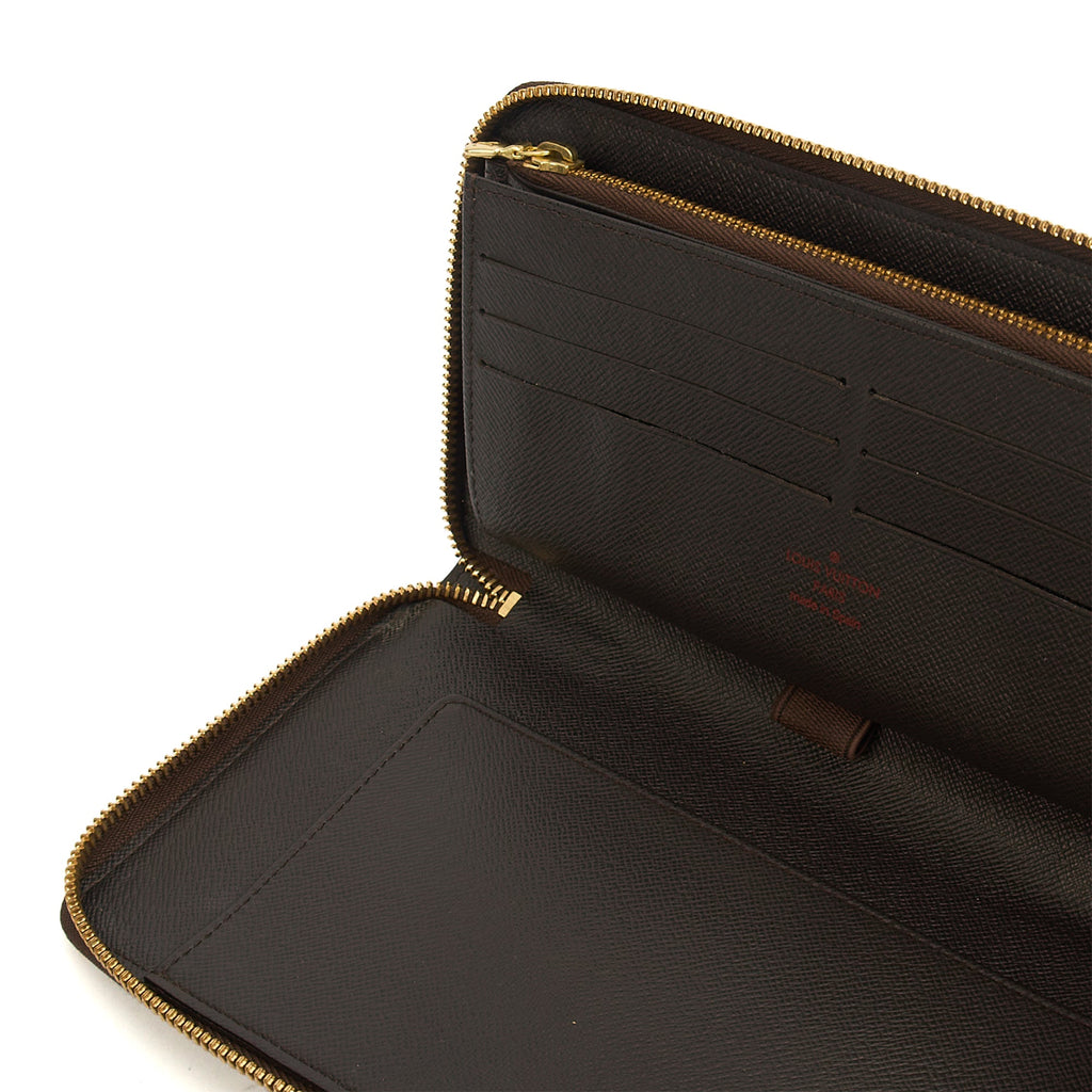 Louis Vuitton Wallet Zippy Organiser in Damier Ebene, Canvas — Detail View