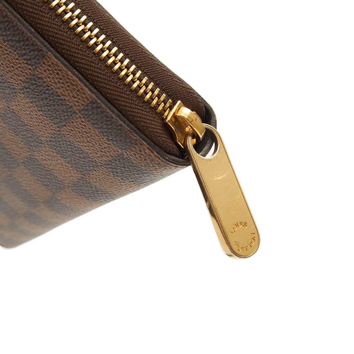Louis Vuitton Wallet Zippy Organiser in Damier Ebene, Canvas — Lifestyle View