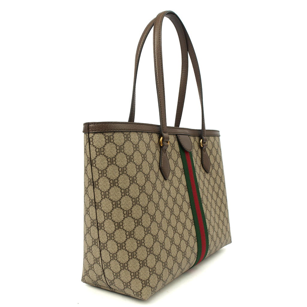 Gucci Tote Ophidia GG Medium Tote in Brown, Leather — Side View