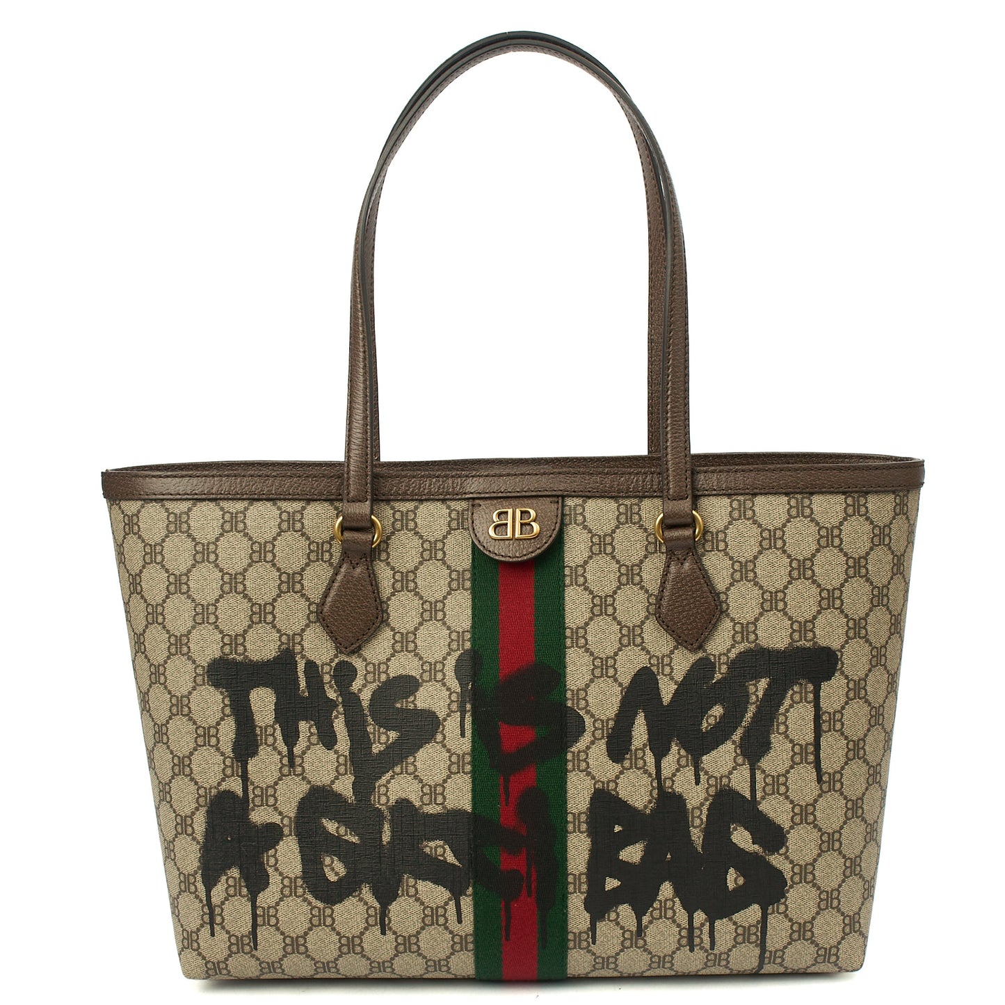Gucci Tote Ophidia GG Medium Tote in Brown, Leather — Back View