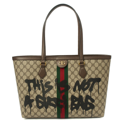 Gucci Tote Ophidia GG Medium Tote in Brown, Leather — Back View
