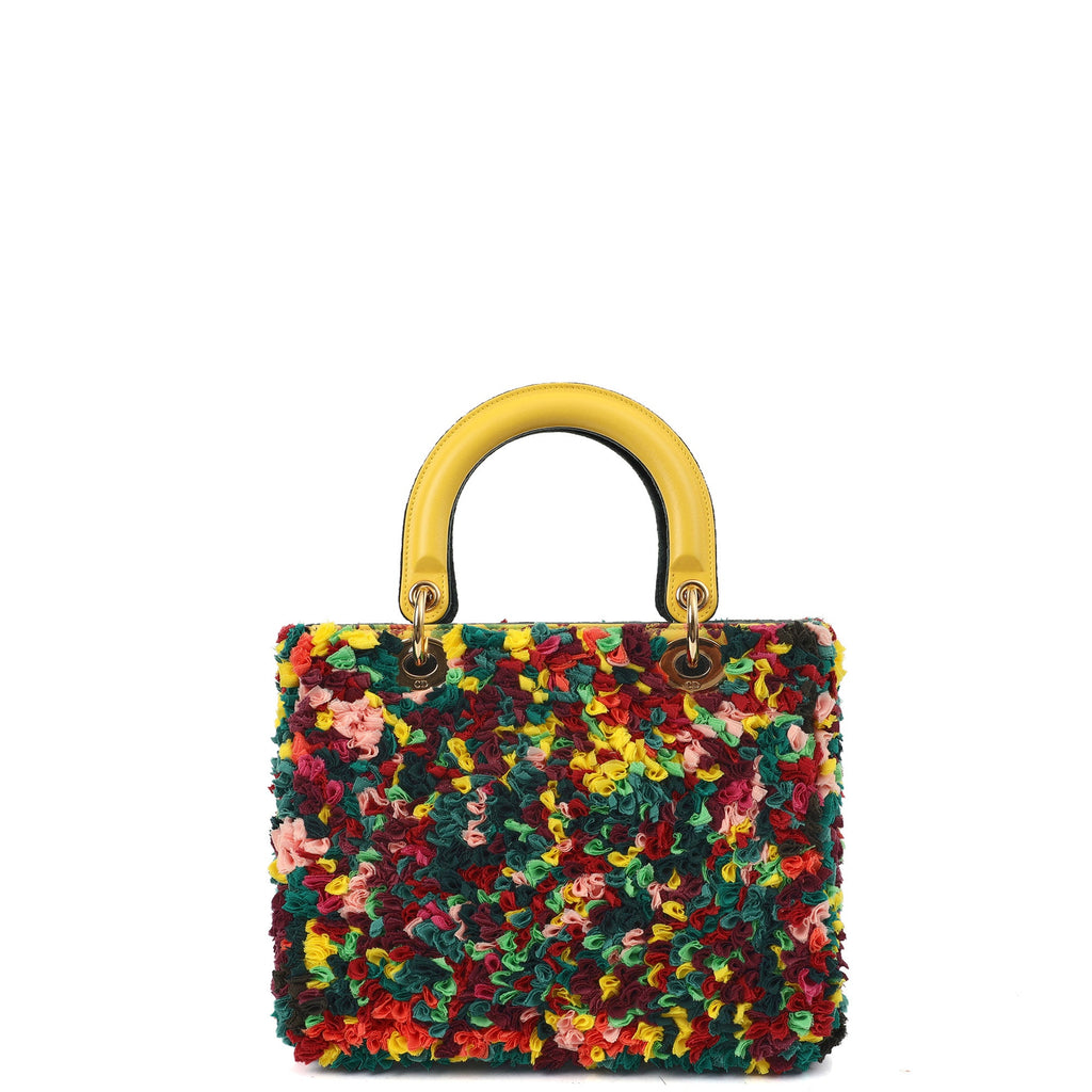 Christian Dior Tote Lady Dior - Medium in Multi, Other — Back View
