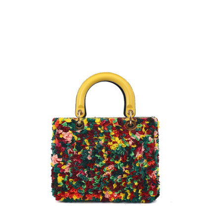 Christian Dior Tote Lady Dior - Medium in Multi, Other — Back View