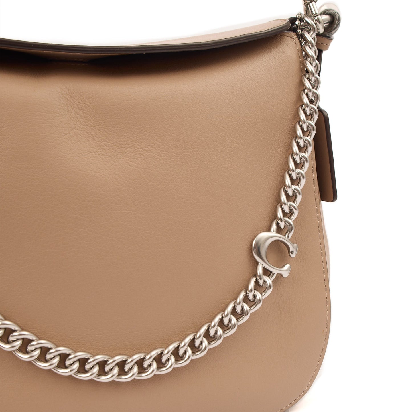 Coach Cross Body Tabby Chain Bag in Brown, Leather — Side View