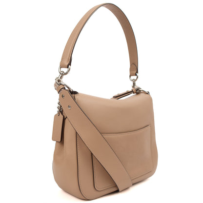 Coach Cross Body Tabby Chain Bag in Brown, Leather — Back View