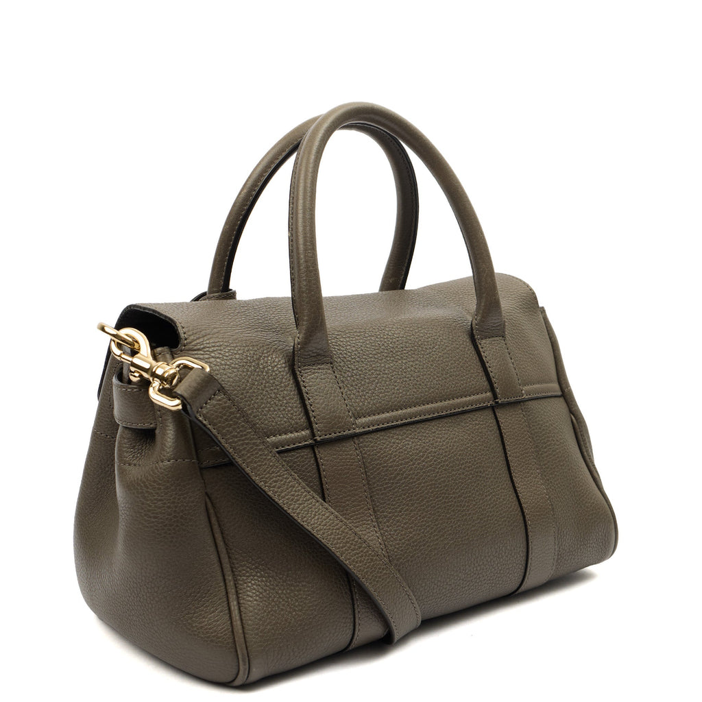 Mulberry Cross Body Bayswater with Strap- Small in Grey, Leather — Back View
