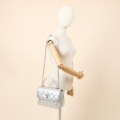 Chanel Top Handle Trendy CC in Metallic, Leather — Alternate View 11