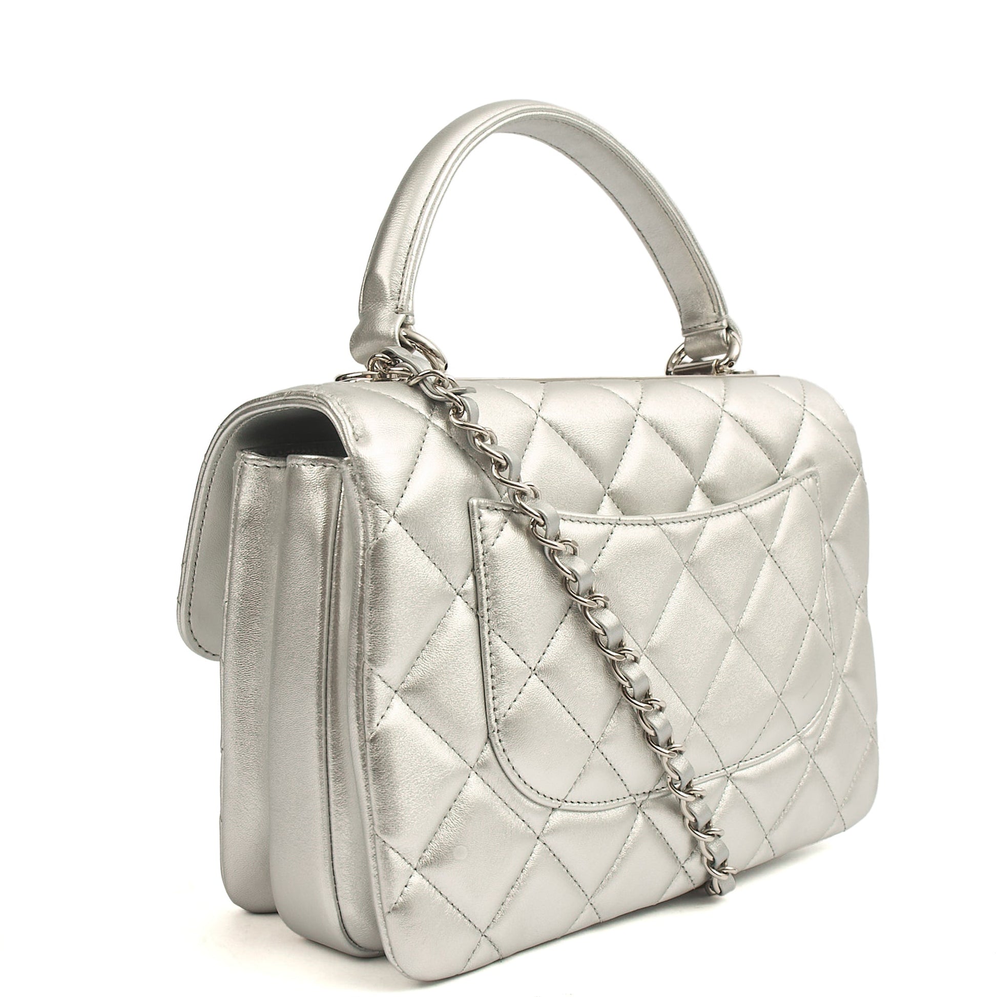 Chanel Top Handle Trendy CC in Metallic, Leather — Alternate View 14