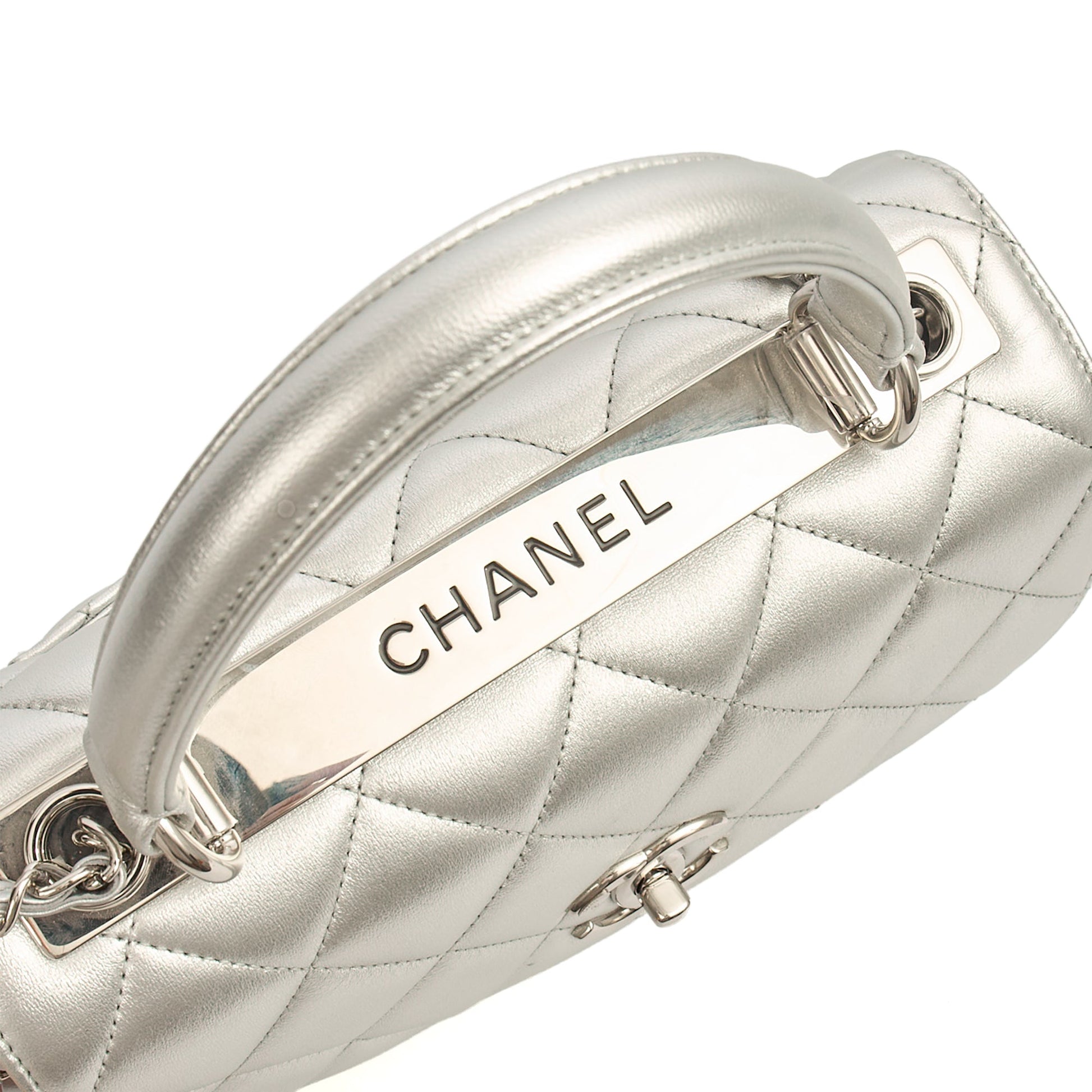 Chanel Top Handle Trendy CC in Metallic, Leather — Alternate View 13