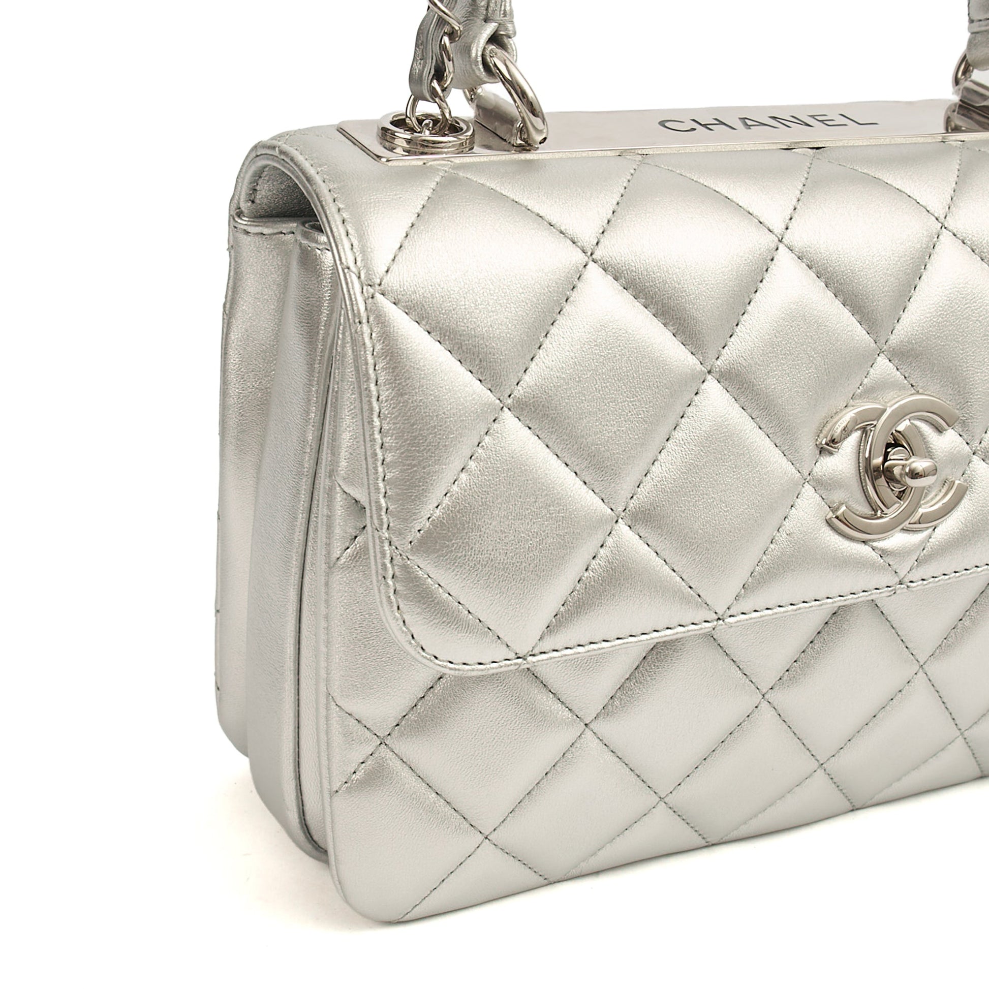 Chanel Top Handle Trendy CC in Metallic, Leather — Alternate View 19