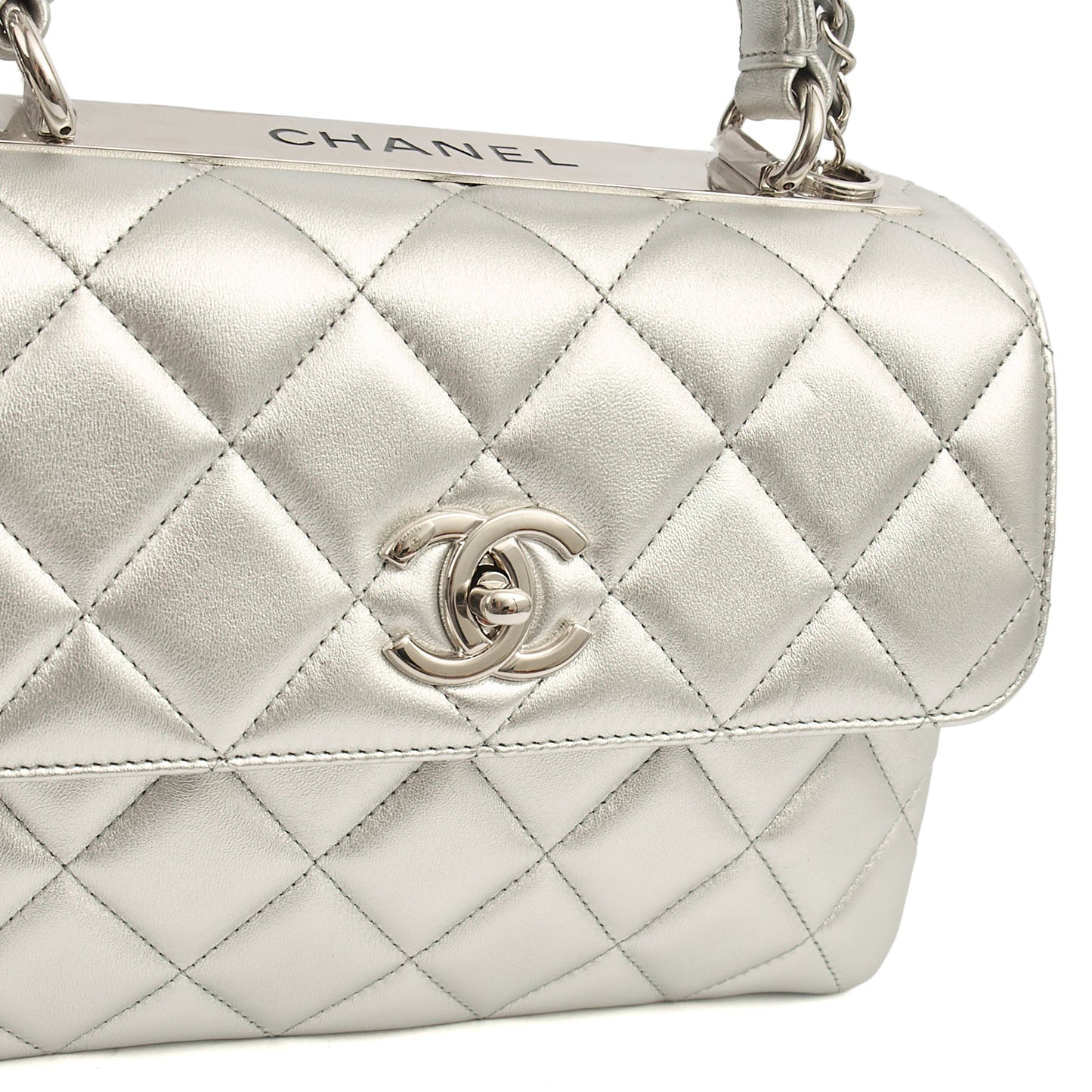 Chanel Top Handle Trendy CC in Metallic, Leather — Lifestyle View