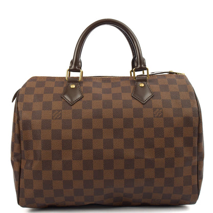 Louis Vuitton Tote Speedy 30 in Damier Ebene, Canvas — Front View