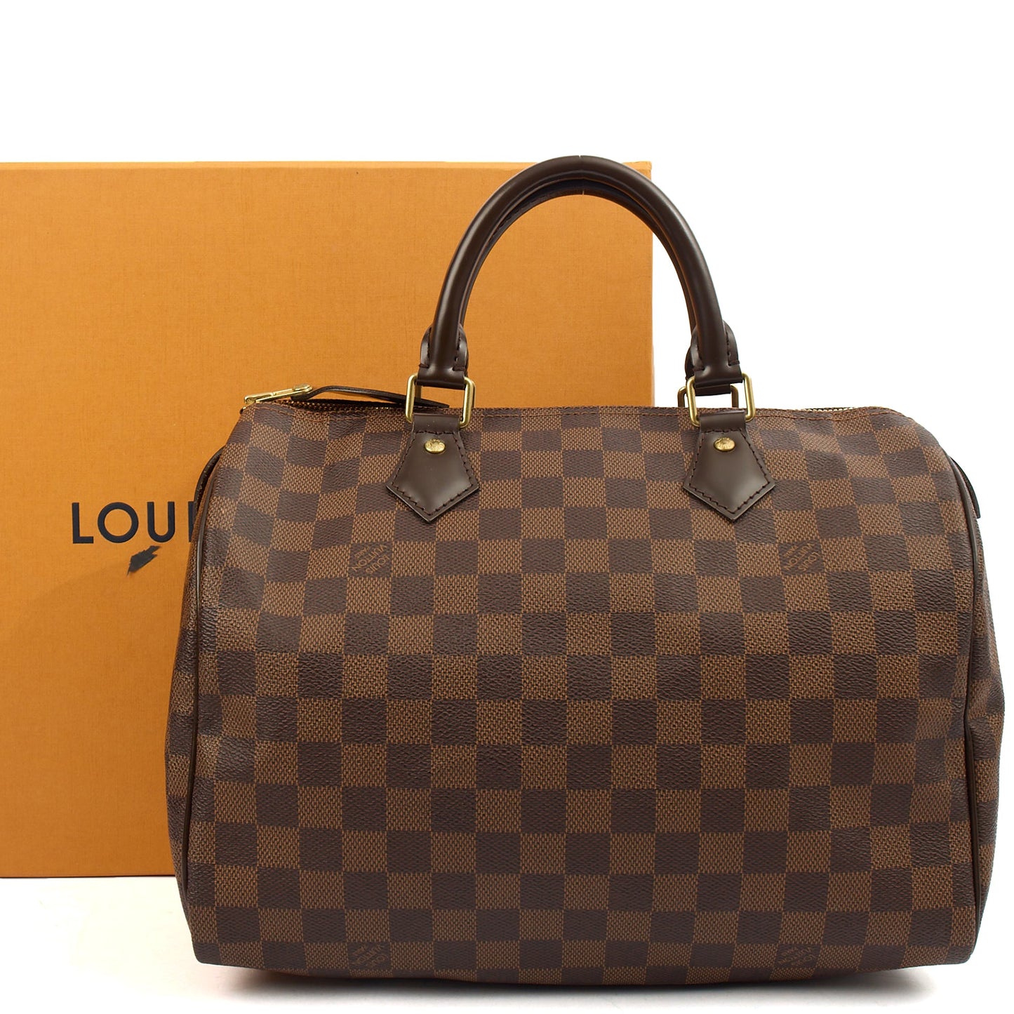 Louis Vuitton Tote Speedy 30 in Damier Ebene, Canvas — Side View