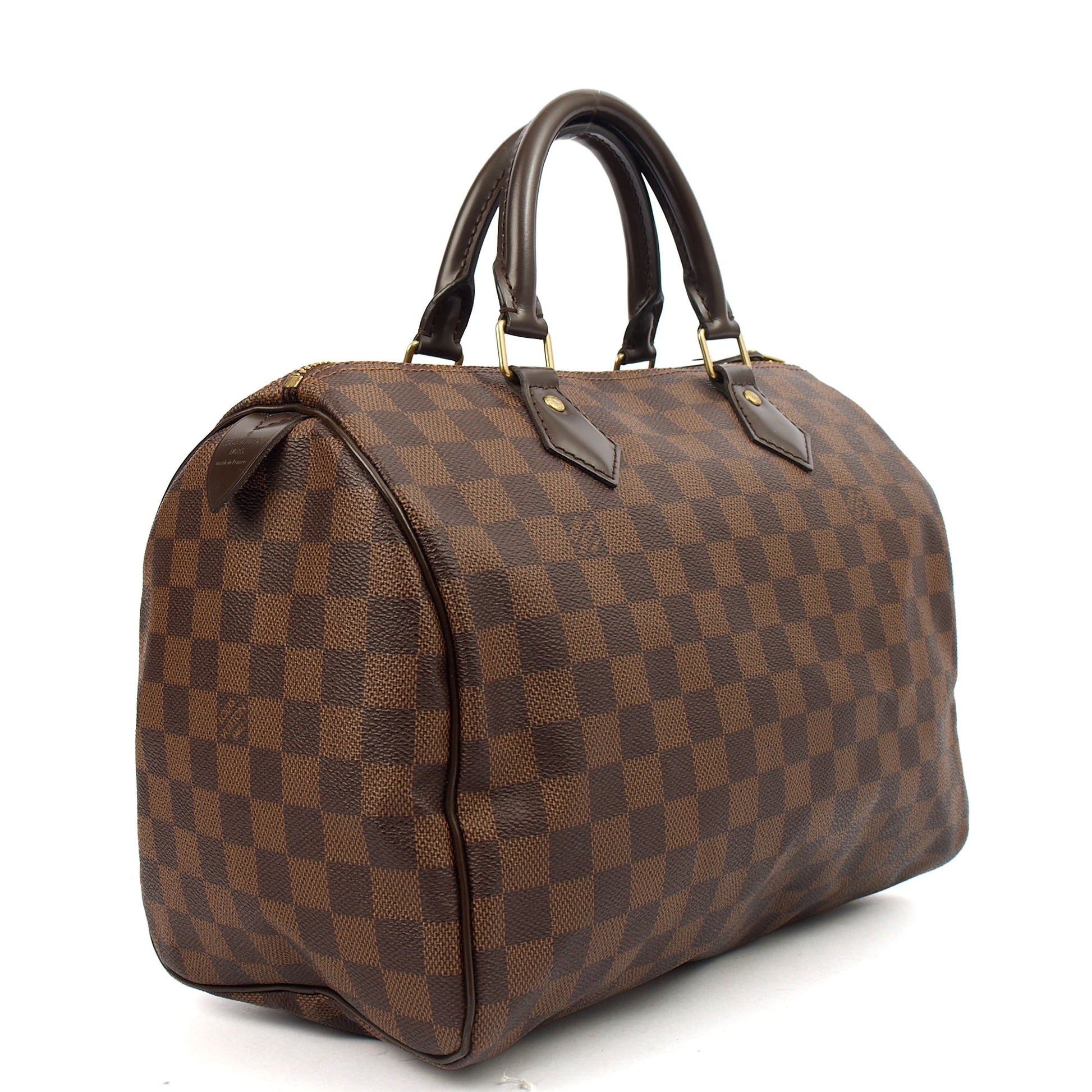 Louis Vuitton Tote Speedy 30 in Damier Ebene, Canvas — Top View