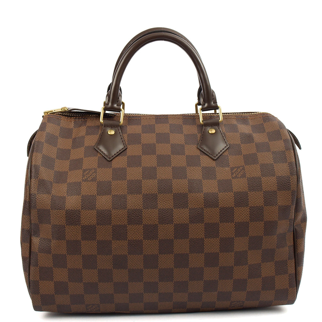 Louis Vuitton Tote Speedy 30 in Damier Ebene, Canvas — Back View