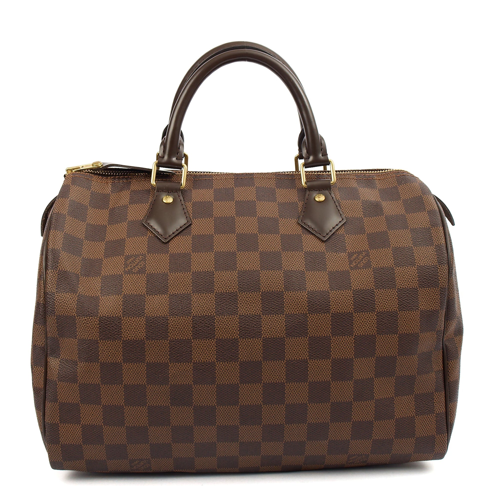 Louis Vuitton Tote Speedy 30 in Damier Ebene, Canvas — Back View