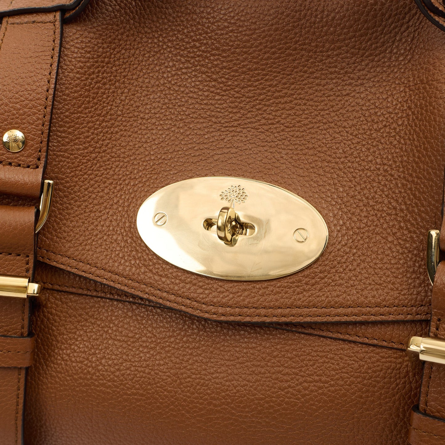 Mulberry Top Handle Alexa in Oak, Calfskin Leather — Lifestyle View