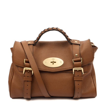 Mulberry Top Handle Alexa in Oak, Calfskin Leather — Front View