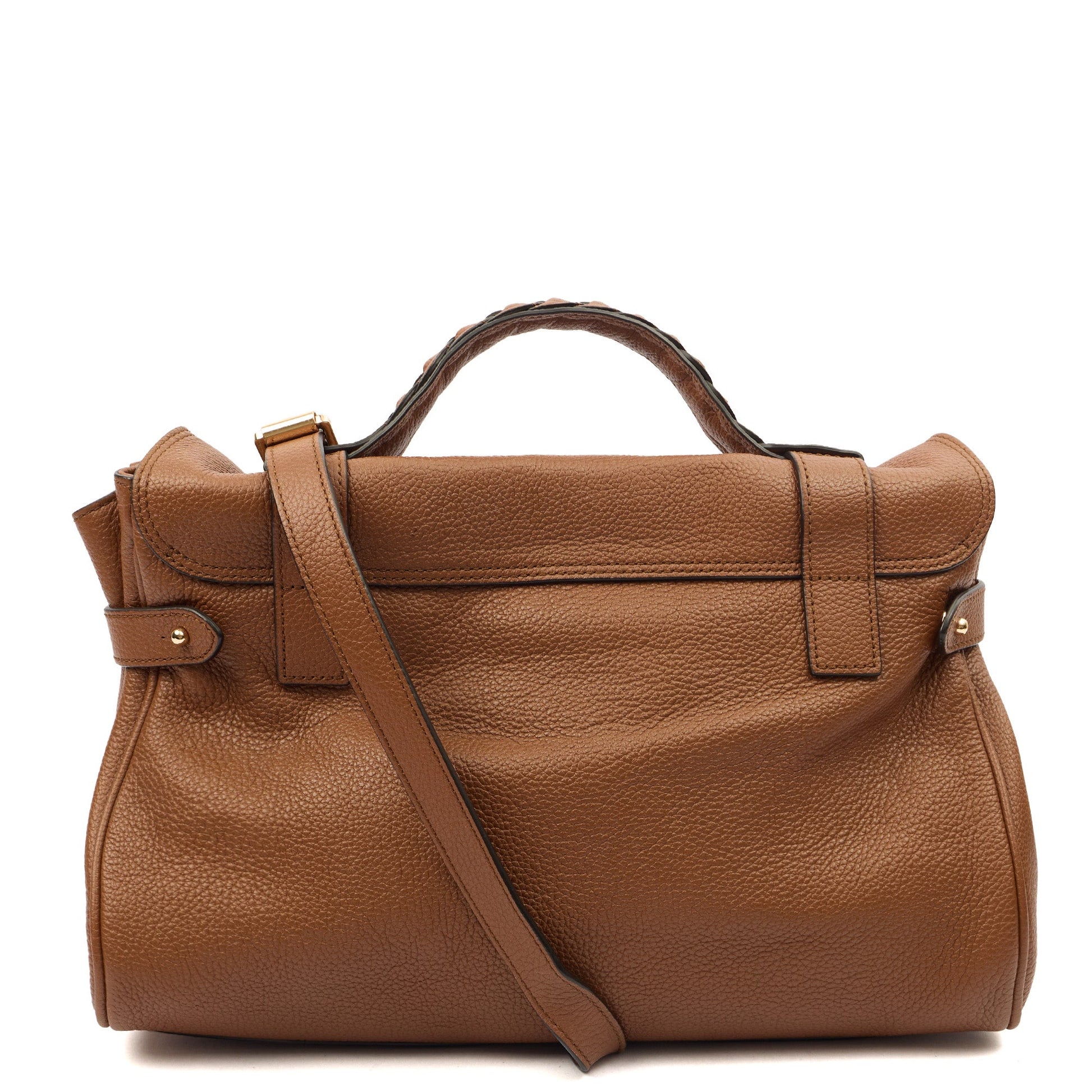 Mulberry Top Handle Alexa in Oak, Calfskin Leather — Top View