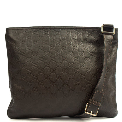 Gucci Cross Body Messenger in Brown, Leather — Top View