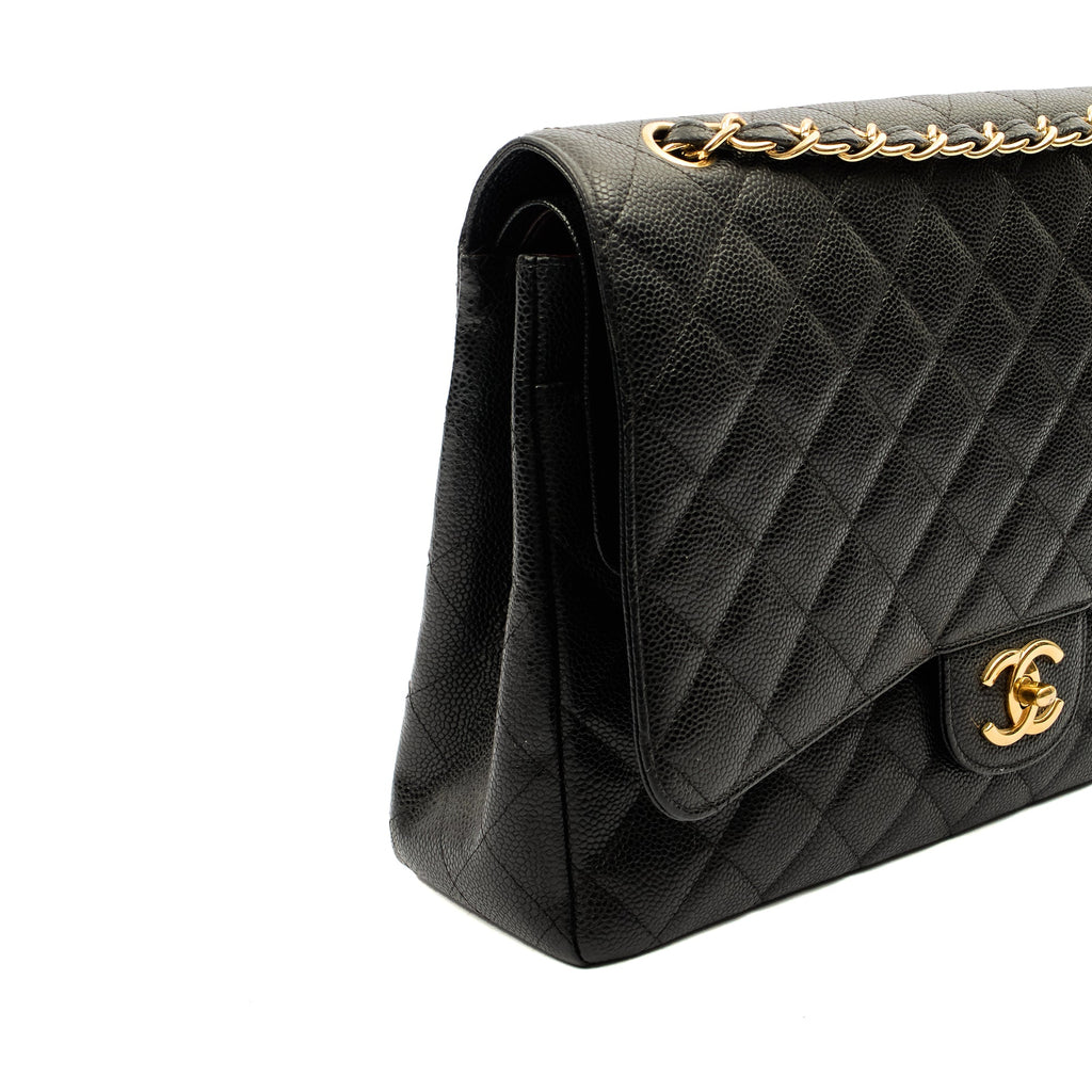 Chanel Classic - Maxi in Black, Caviar Leather — Alternate View 8