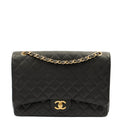 Chanel Classic - Maxi in Black, Caviar Leather — Front View