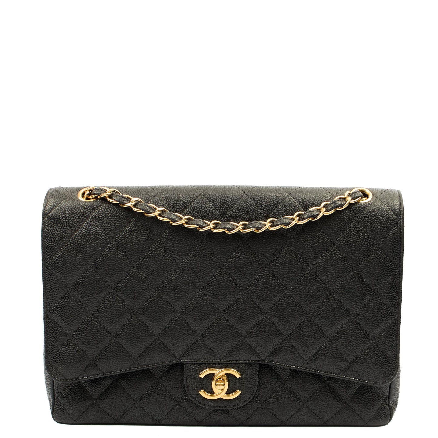 Chanel Classic - Maxi in Black, Caviar Leather — Alternate View 10