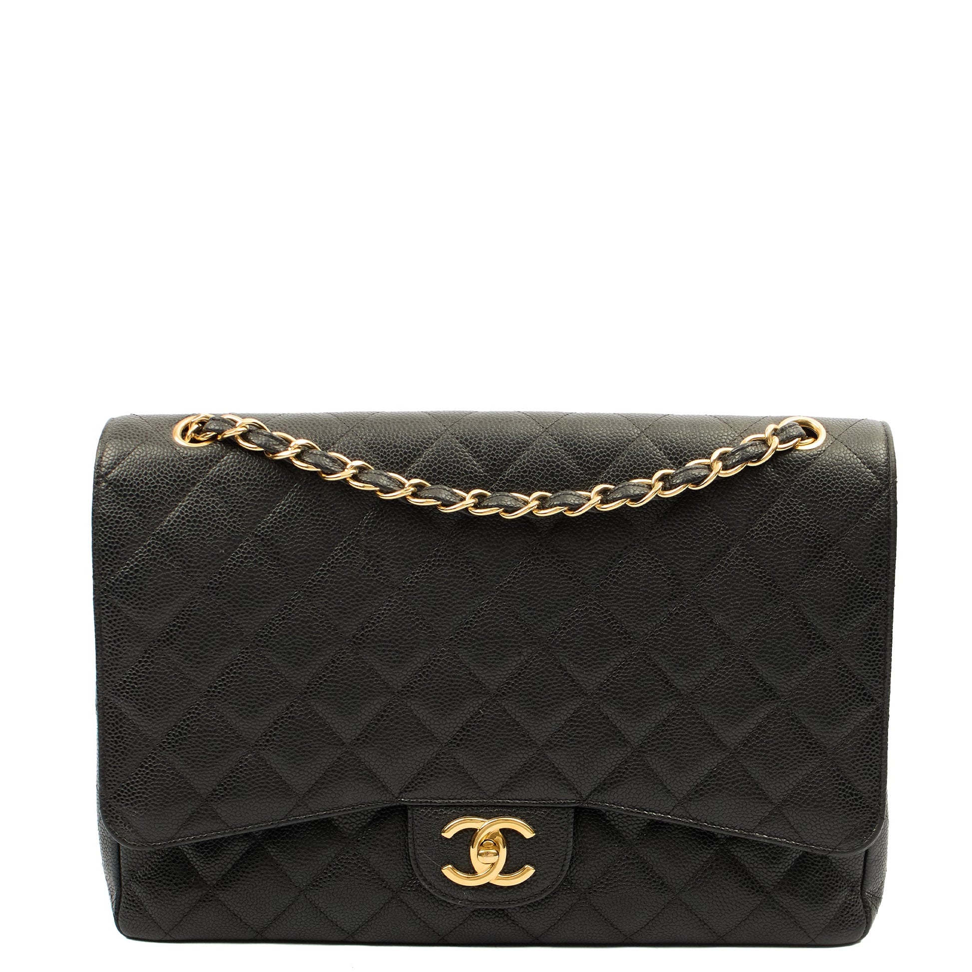 Chanel Classic - Maxi in Black, Caviar Leather — Alternate View 10