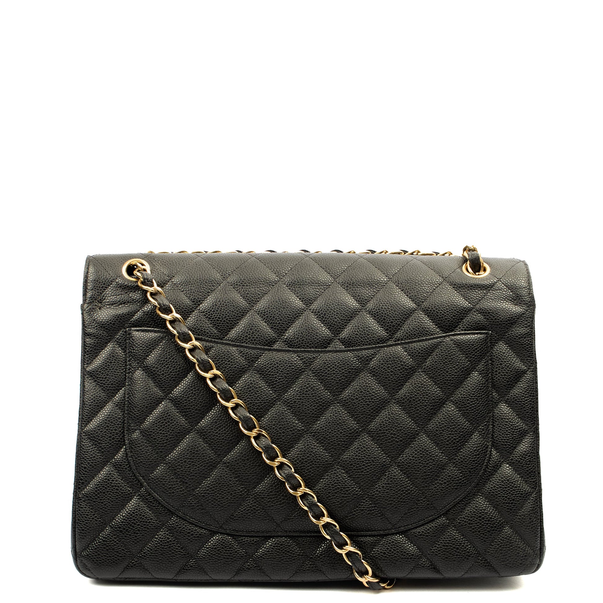 Chanel Classic - Maxi in Black, Caviar Leather — Top View