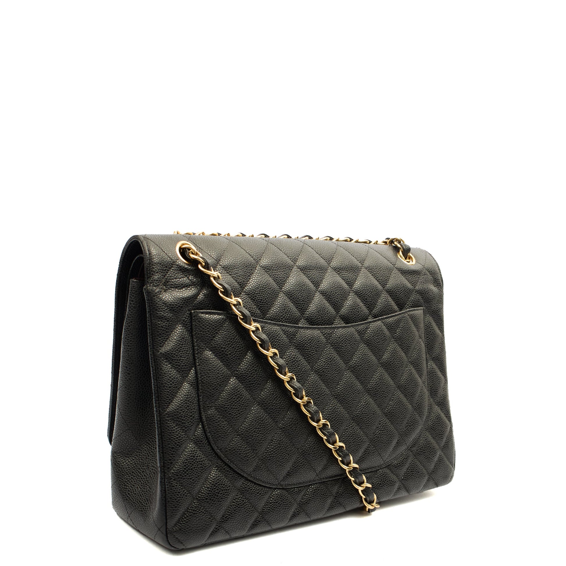 Chanel Classic - Maxi in Black, Caviar Leather — Alternate View 11