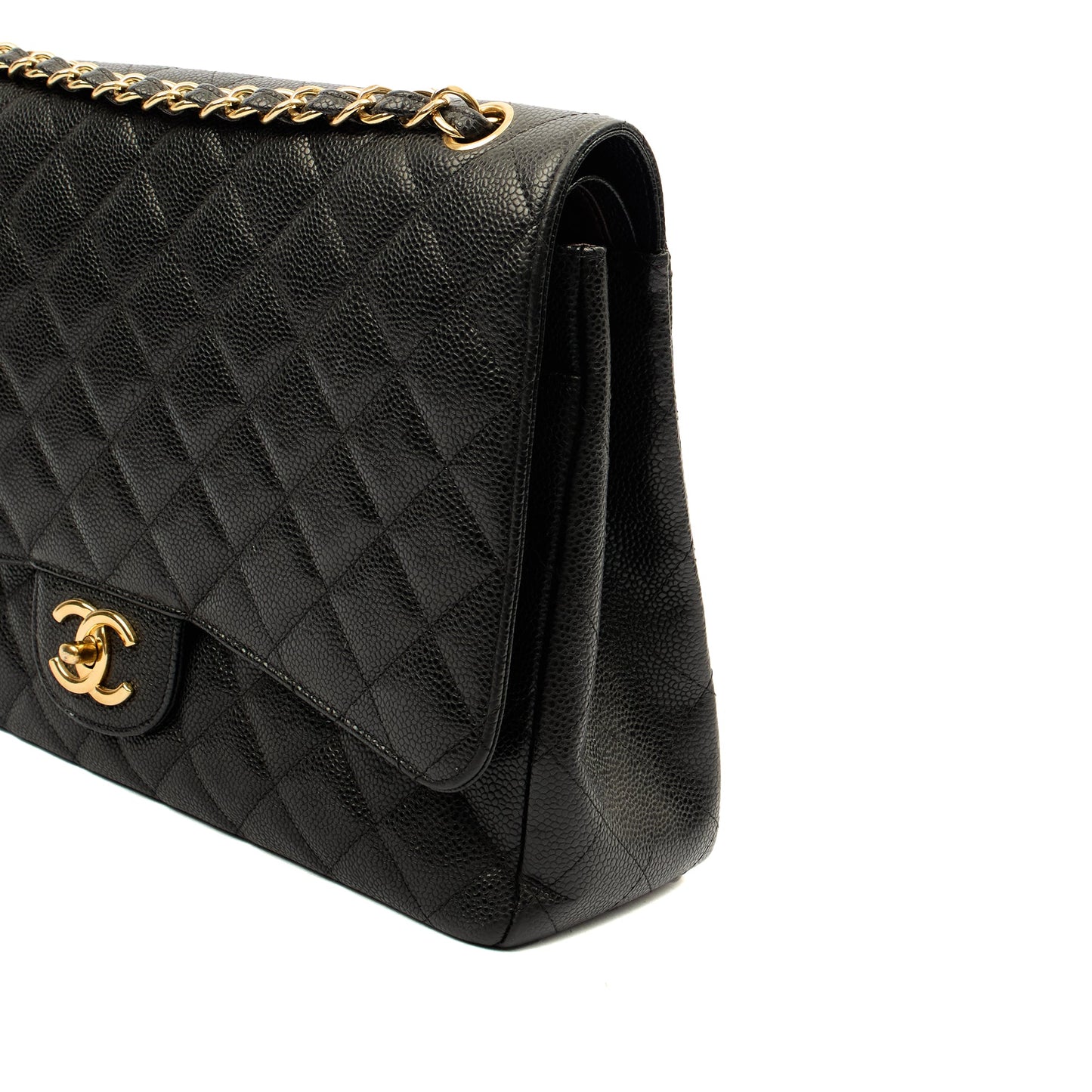 Chanel Classic - Maxi in Black, Caviar Leather — Alternate View 14