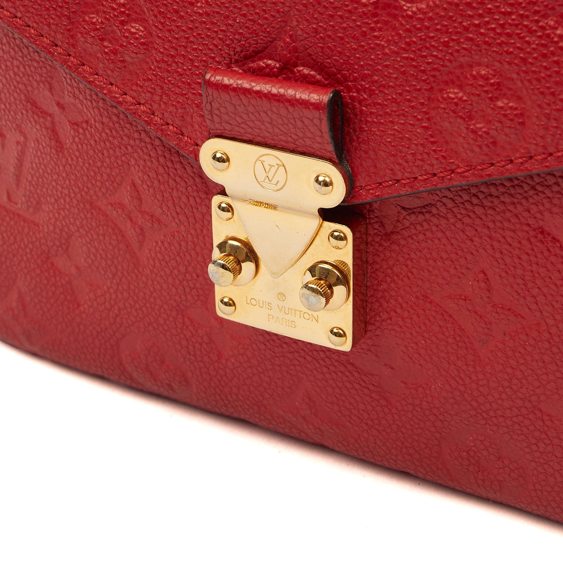 Louis Vuitton Cross Body Pochette Metis in Red, Empreinte Leather — Alternate View 12