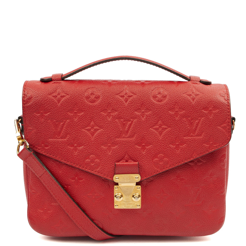 Louis Vuitton Cross Body Pochette Metis in Red, Empreinte Leather — Alternate View 7