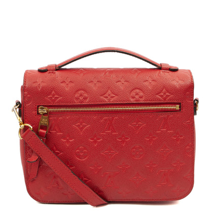 Louis Vuitton Cross Body Pochette Metis in Red, Empreinte Leather — Alternate View 9