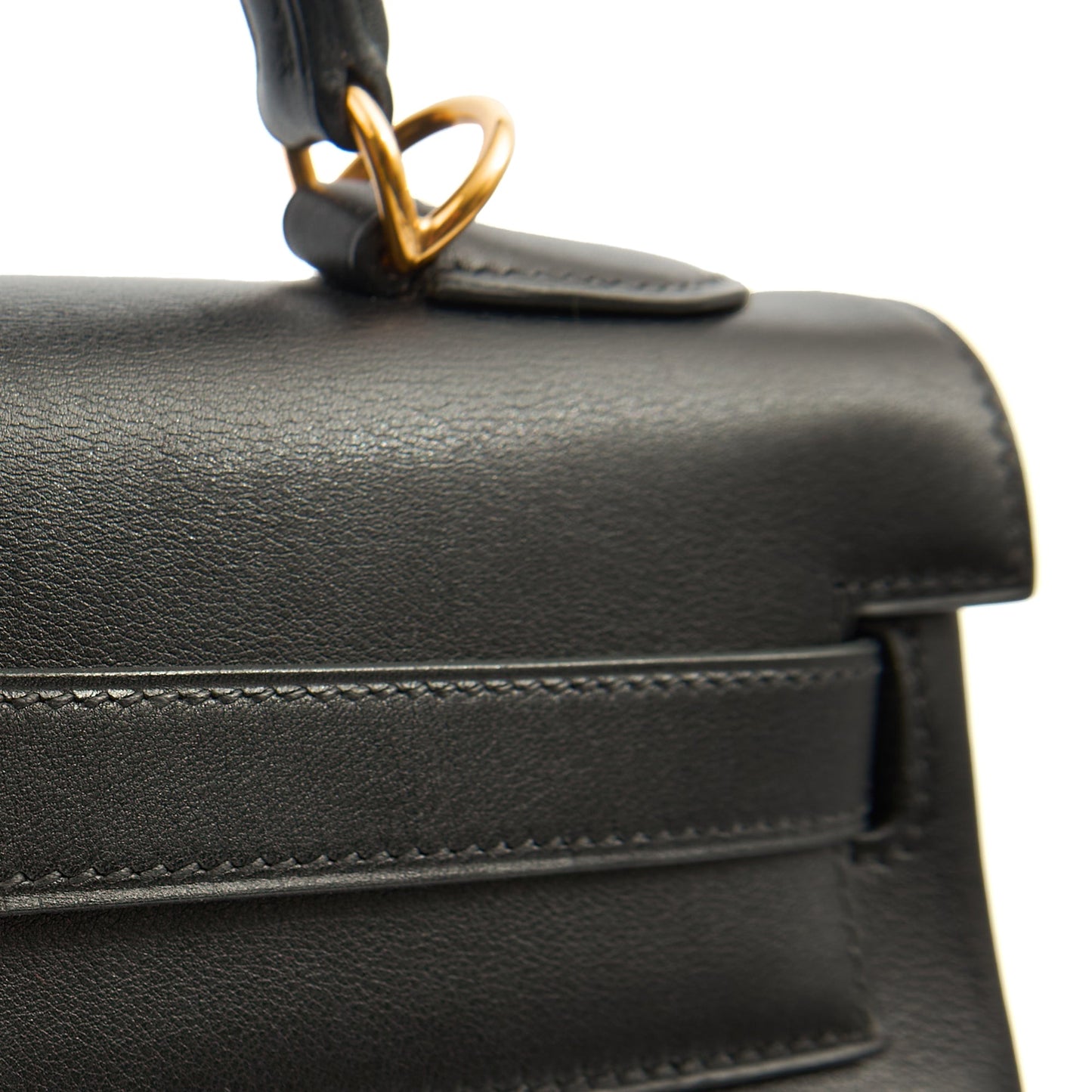 Hermes Kelly 32 in Black, Swift Leather — Alternate View 21