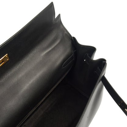 Hermes Kelly 32 in Black, Swift Leather — Alternate View 13