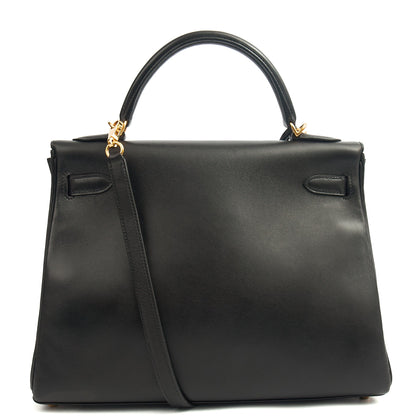 Hermes Kelly 32 in Black, Swift Leather — Alternate View 16