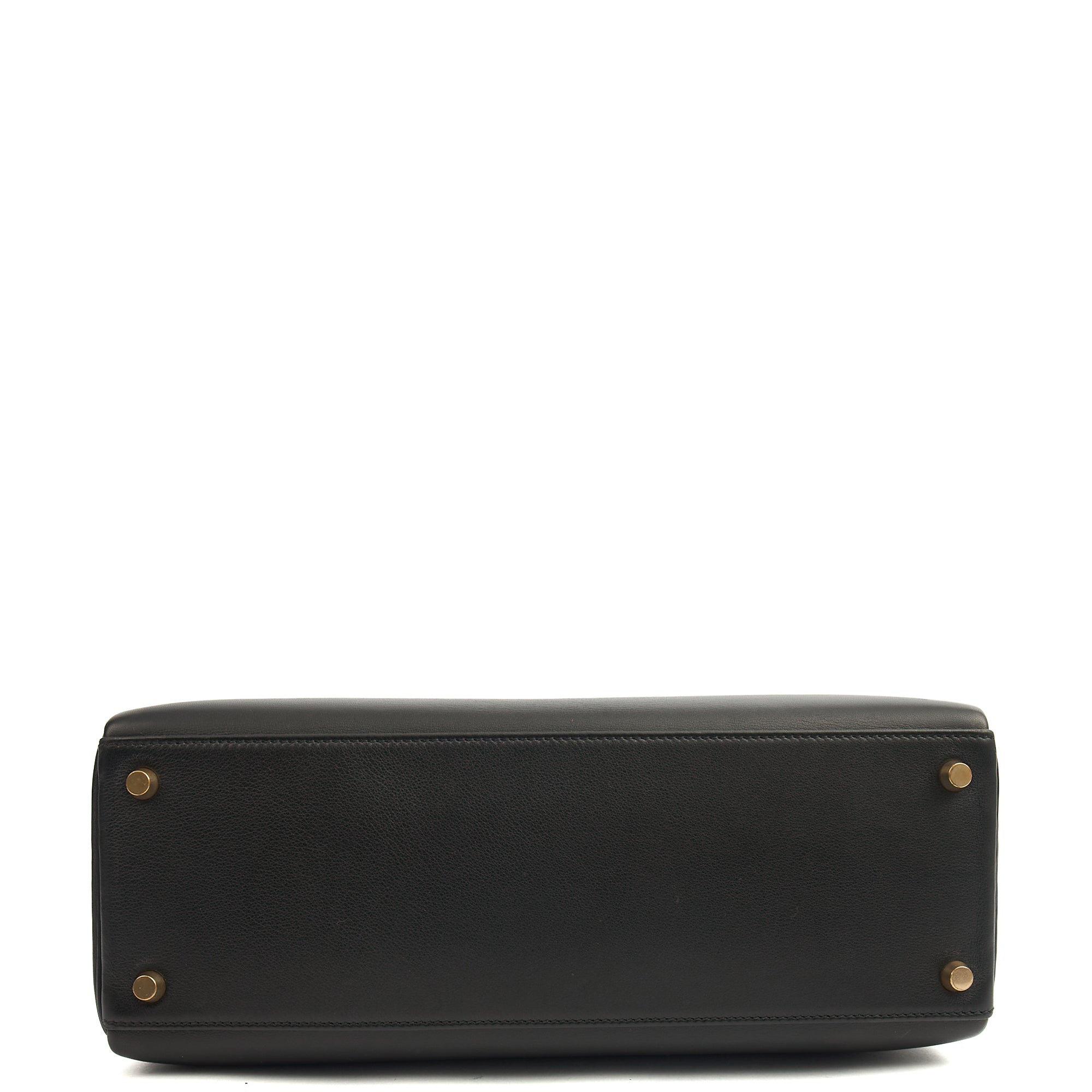 Hermes Kelly 32 in Black, Swift Leather — Top View