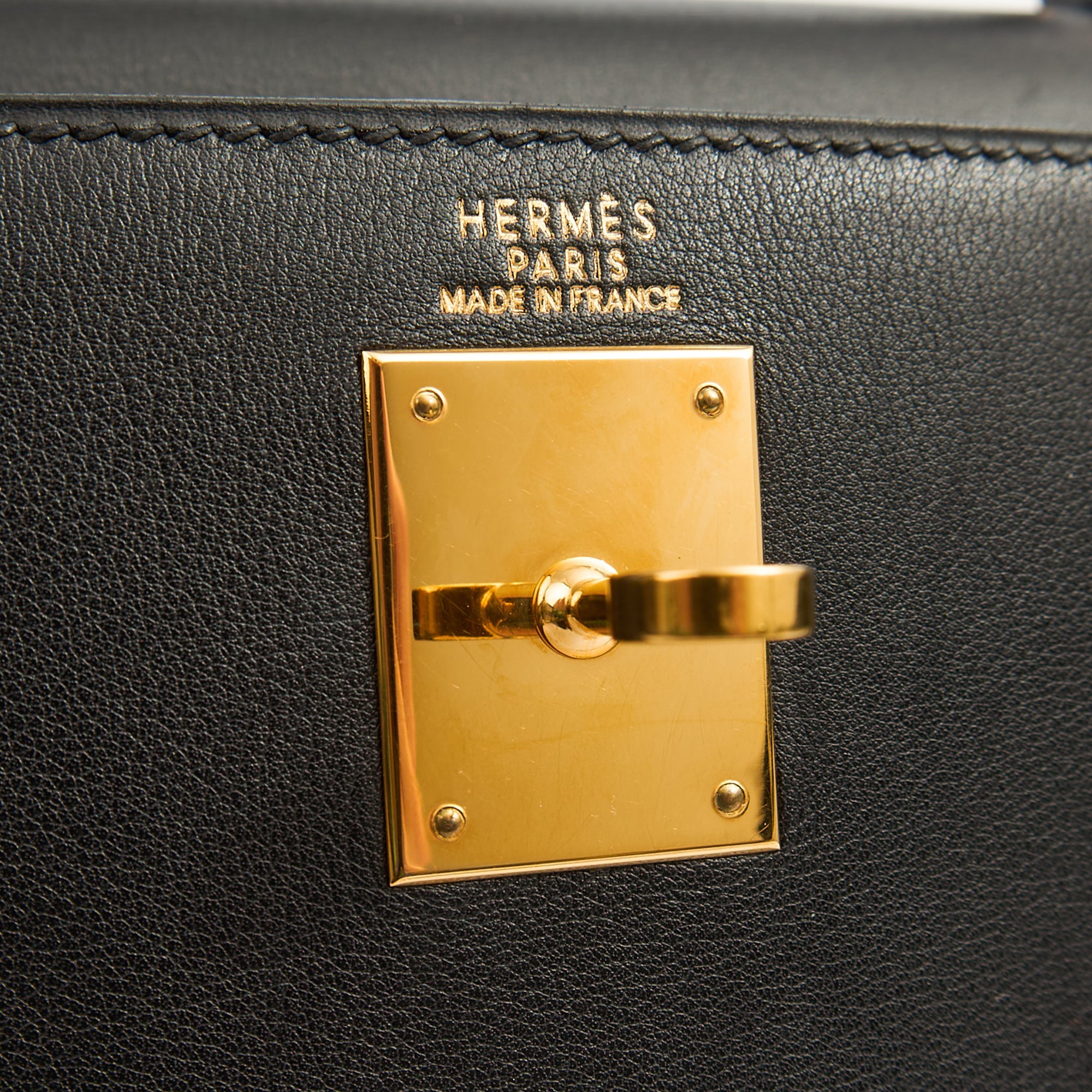 Hermes Kelly 32 in Black, Swift Leather — Lifestyle View