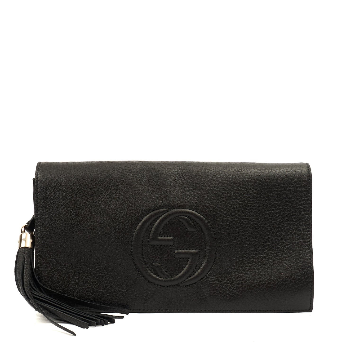 Gucci Clutch Soho Clutch in Black, Leather — Front View