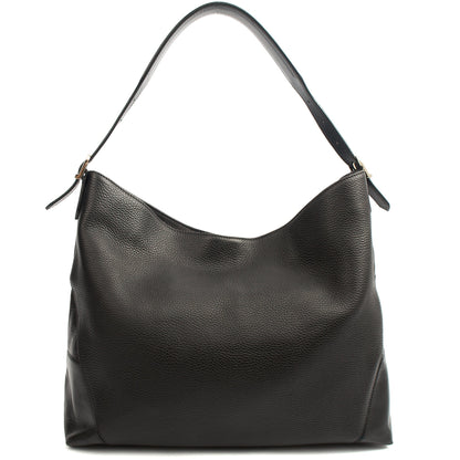 Aspinal of London Tote Hobo in Black, Leather — Back View