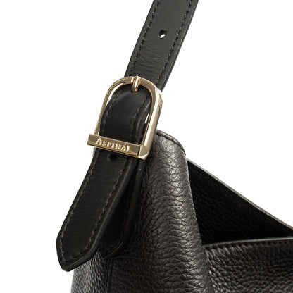 Aspinal of London Tote Hobo in Black, Leather — Lifestyle View