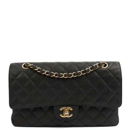 Chanel Shoulder Bag Classic Double Flap - Medium in Black, Caviar Leather — Alternate View 13