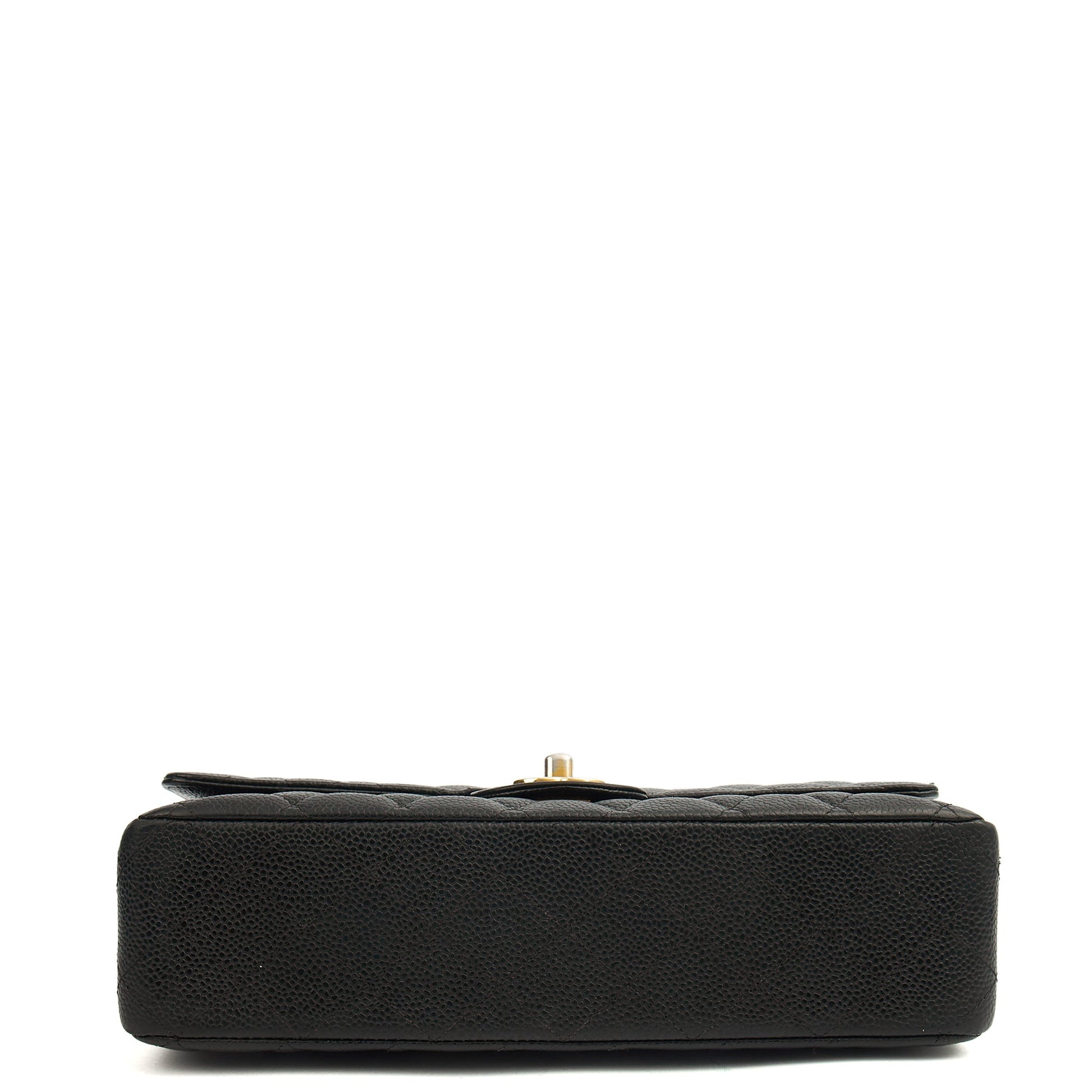Chanel Shoulder Bag Classic Double Flap - Medium in Black, Caviar Leather — Alternate View 17
