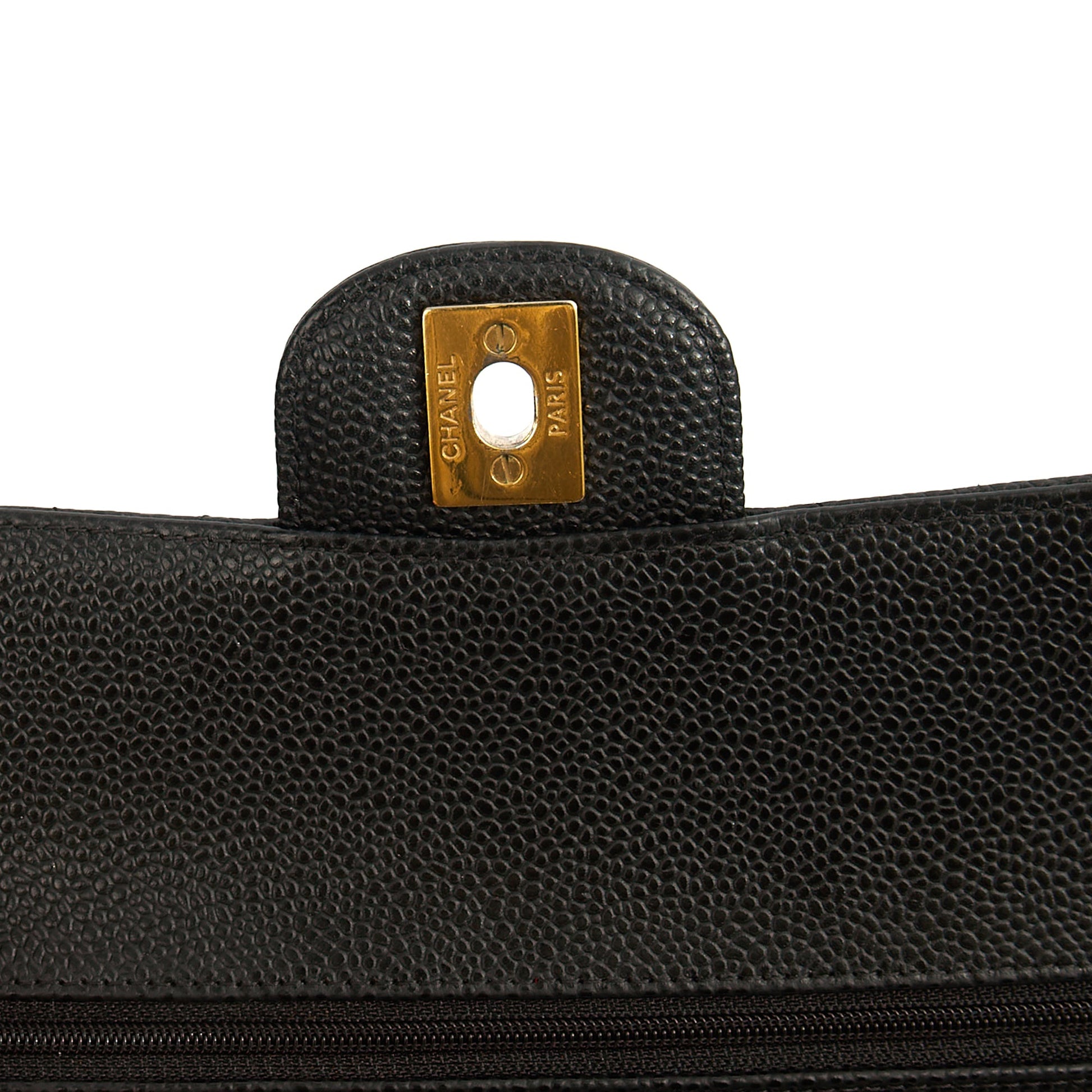 Chanel Shoulder Bag Classic Double Flap - Medium in Black, Caviar Leather — Alternate View 22